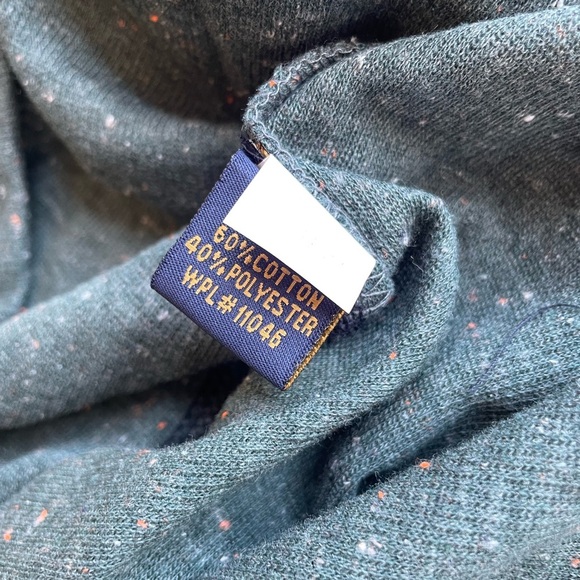 Mens Quarter Zip Pullover Henley VTG 1946 Speckled Rib Medium - Picture 6 of 6